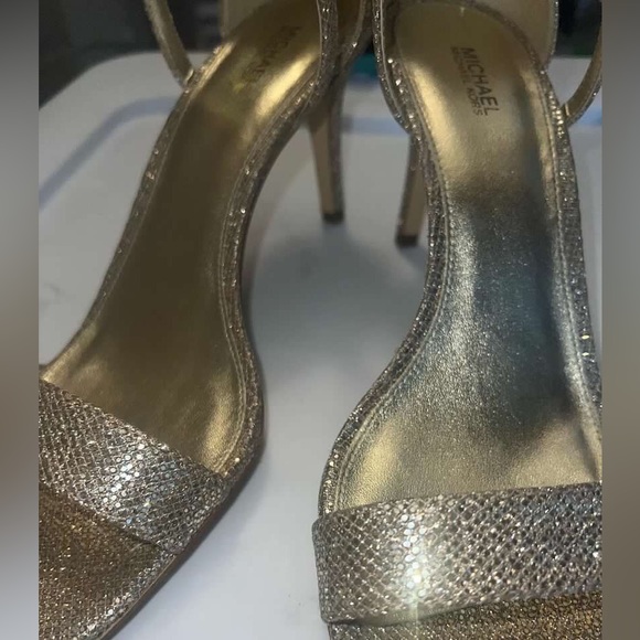 KORS Gold Sparkle Heels - Picture 6 of 10